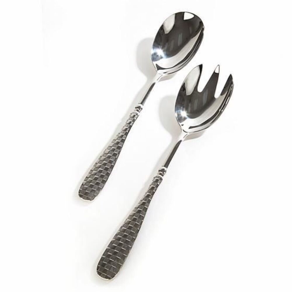 New MacKenzie-Childs Check Salad Serving Set